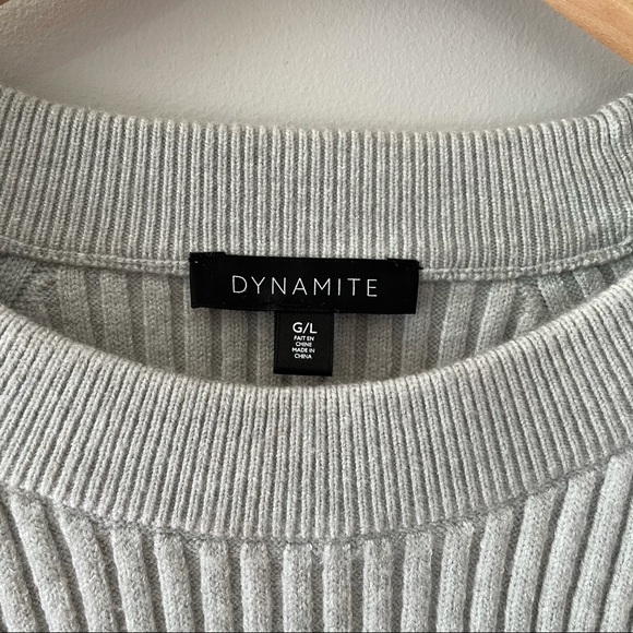 Dynamite | ribbed crop sweater, L - Picture 3 of 8